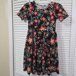 LuLaRoe Womens Dress - Black with Floral Print